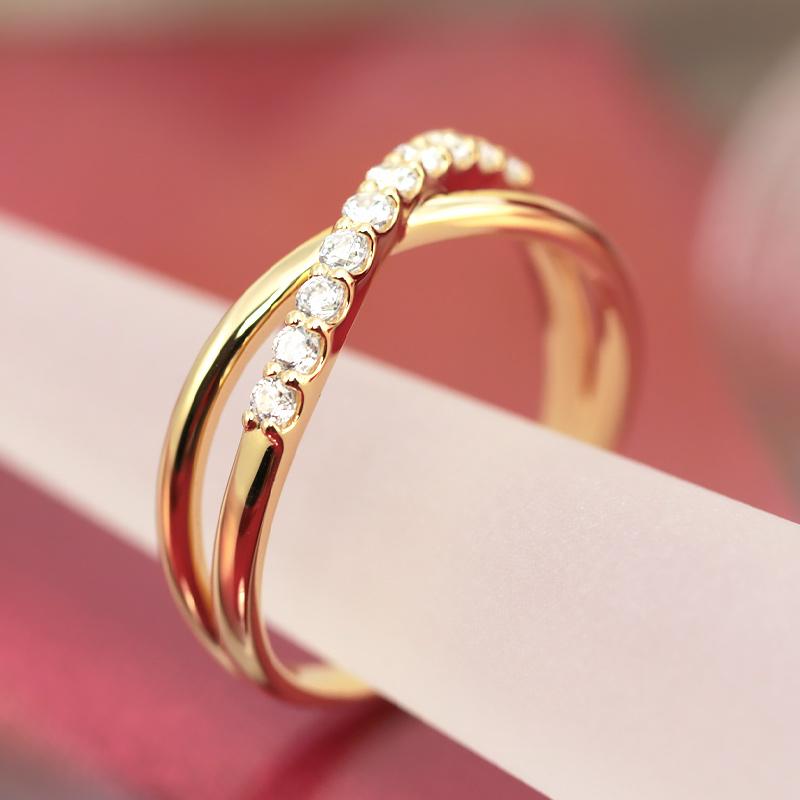 Jeweluce（ジュエルーチェ） ダイヤモンド エタニティ クロス リング