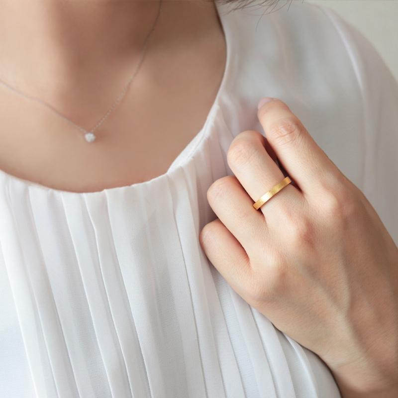 Jeweluce（ジュエルーチェ） K24 純金 ゴールド リング 3mm 【14〜21号