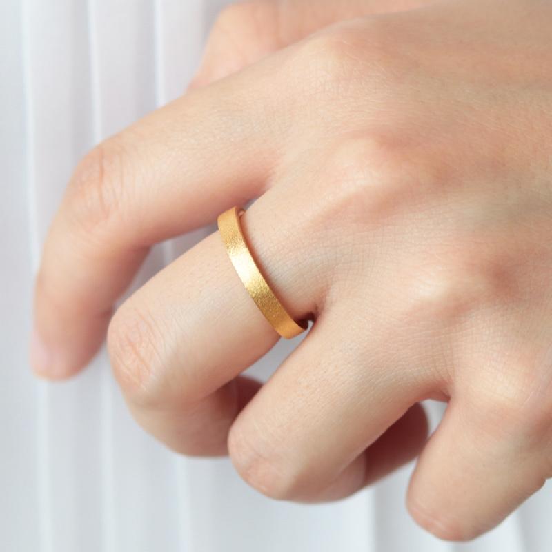 Jeweluce（ジュエルーチェ） K24 純金 ゴールド リング 3mm 【14〜21号