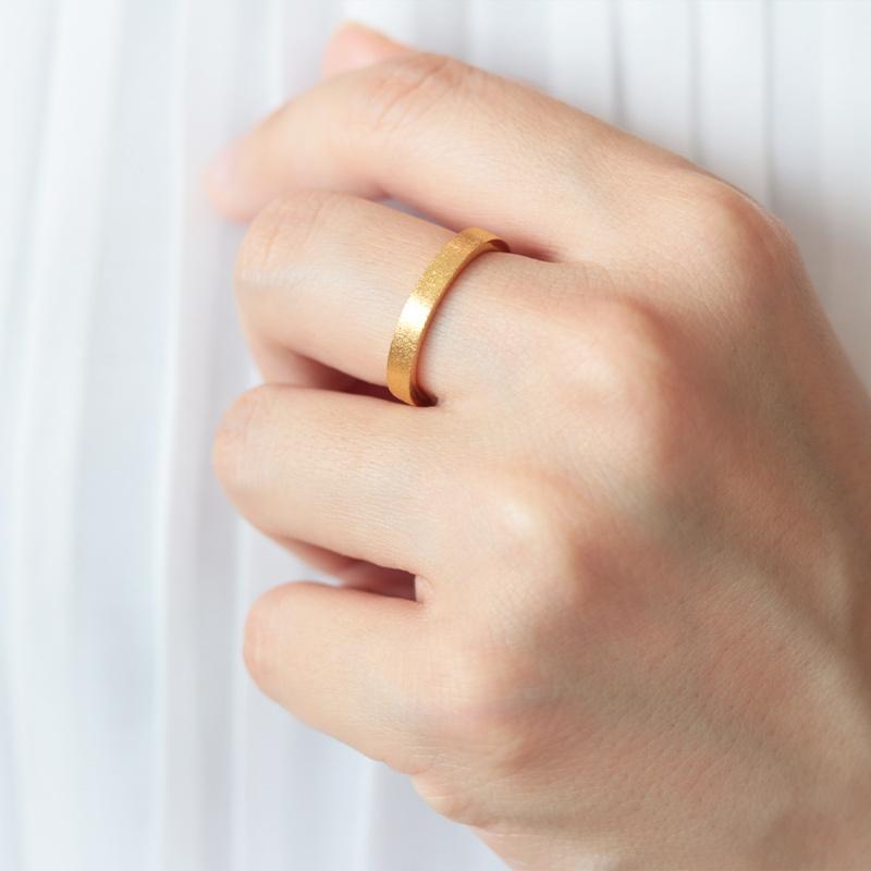 Jeweluce（ジュエルーチェ） K24 純金 ゴールド リング 3mm 【14〜21号