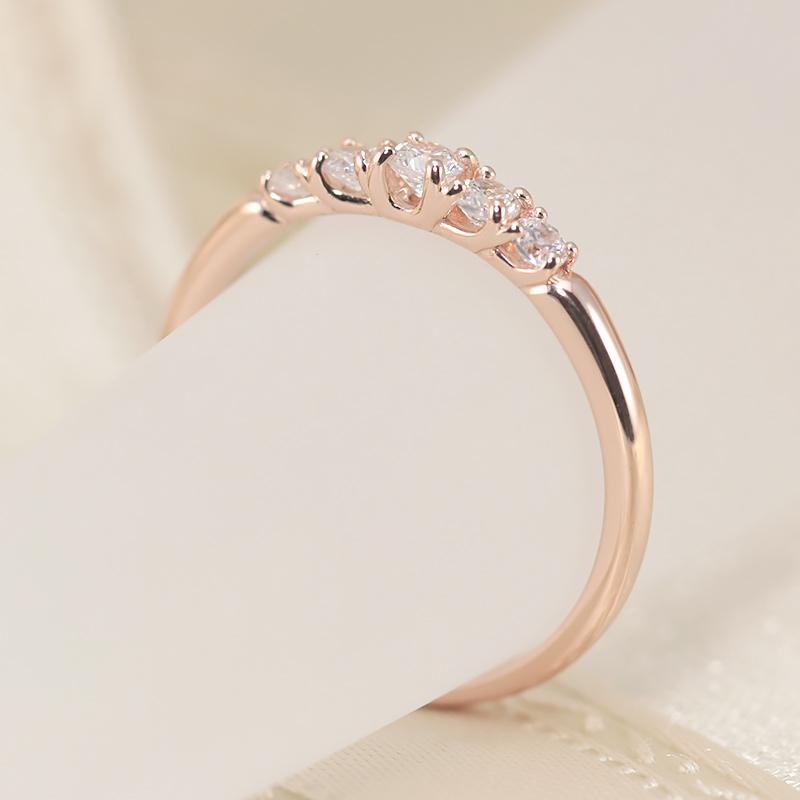 ダイヤモンド グラデーション エタニティ リング K10 YG PG WG ゴールド 0.2ct ダイヤ 指輪 Hカラー SIクラス 10金 選べる3カラーの画像