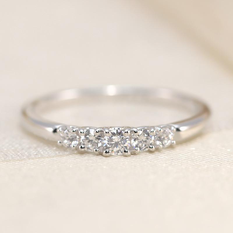 ダイヤモンド グラデーション エタニティ リング K10 YG PG WG ゴールド 0.2ct ダイヤ 指輪 Hカラー SIクラス 10金 選べる3カラーの画像