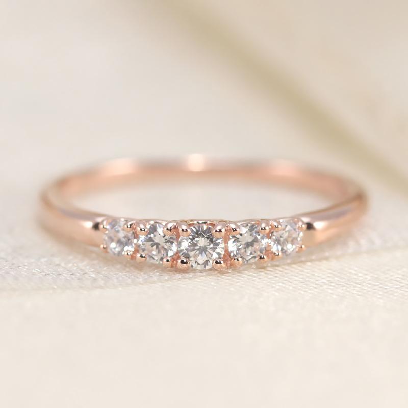 ダイヤモンド グラデーション エタニティ リング K10 YG PG WG ゴールド 0.2ct ダイヤ 指輪 Hカラー SIクラス 10金 選べる3カラーの画像
