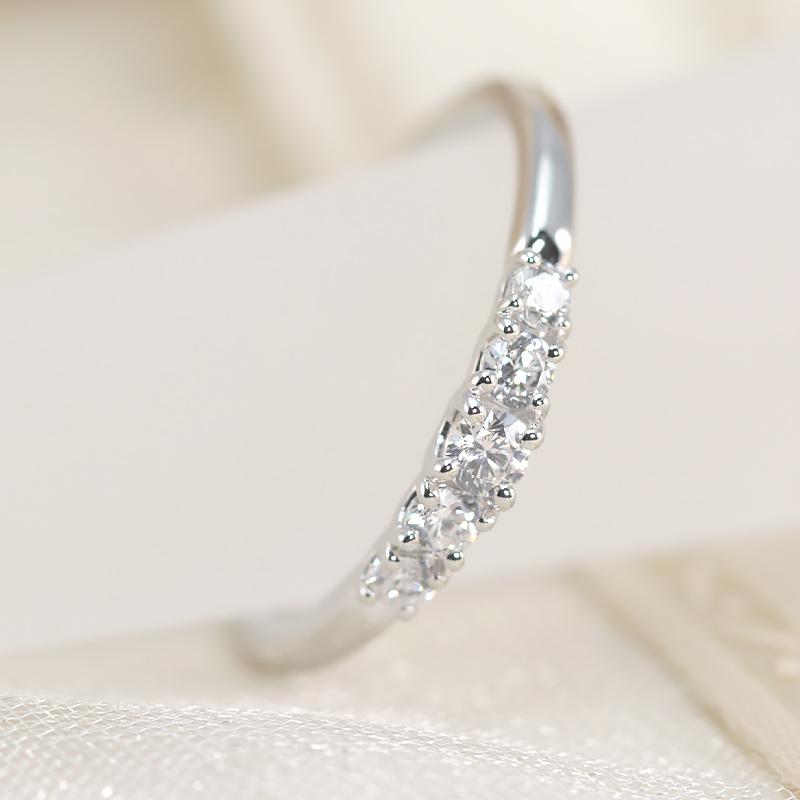 ダイヤモンド グラデーション エタニティ リング K10 YG PG WG ゴールド 0.2ct ダイヤ 指輪 Hカラー SIクラス 10金 選べる3カラーの画像