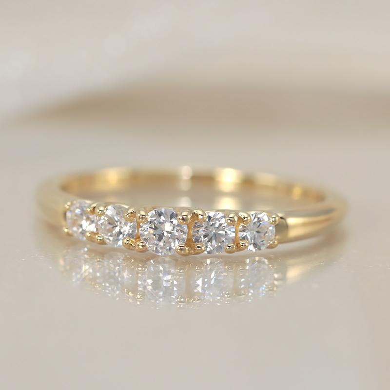 ダイヤモンド グラデーション エタニティ リング K18 YG PG WG ゴールド 0.3ct ダイヤ 指輪 Hカラー SIクラス 18金 選べる3カラーの画像