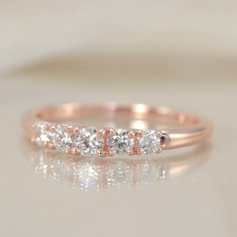ダイヤモンド グラデーション エタニティ リング K18 YG PG WG ゴールド 0.3ct ダイヤ 指輪 Hカラー SIクラス 18金 選べる3カラーの画像