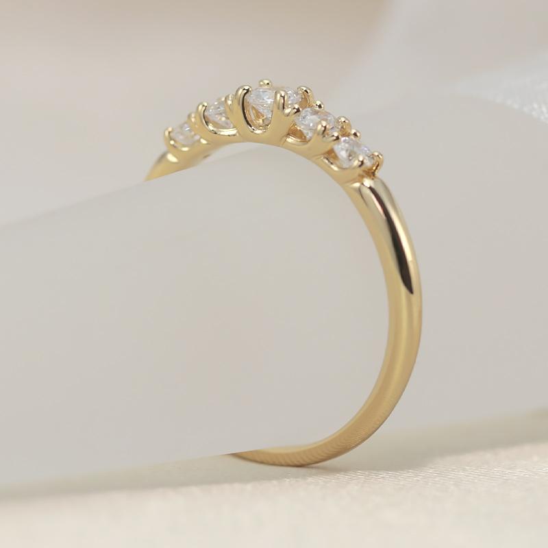 ダイヤモンド グラデーション エタニティ リング K18 YG PG WG ゴールド 0.3ct ダイヤ 指輪 Hカラー SIクラス 18金 選べる3カラーの画像