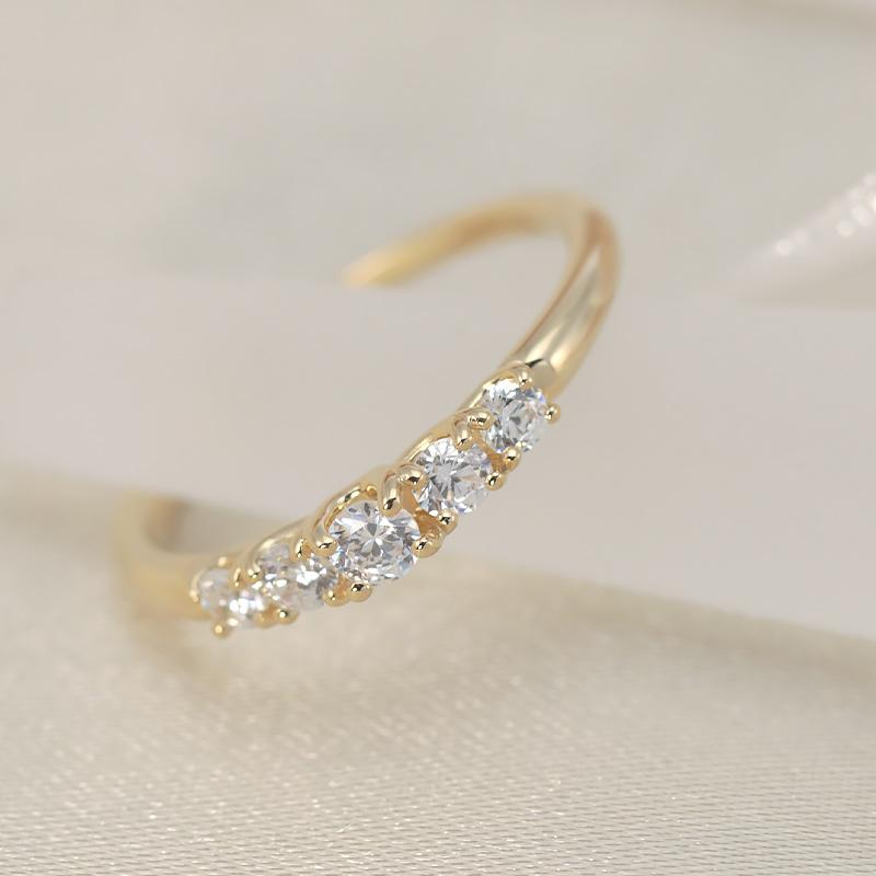 ダイヤモンド グラデーション エタニティ リング K10 YG PG WG ゴールド 0.3ct ダイヤ 指輪 Hカラー SIクラス 10金 選べる3カラーの画像