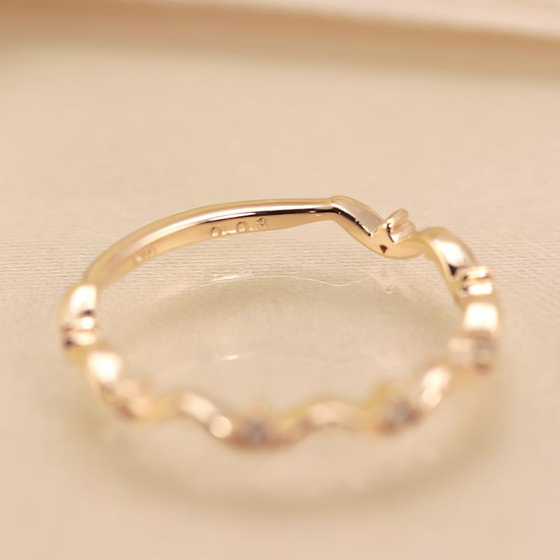 K18 ダイヤモンド 0.03ct ミルフィーユリングリング K18 WG/PG/YG ゴールド 指輪 レディース ギフト プレゼント 人気 重ね着け ダイヤの画像