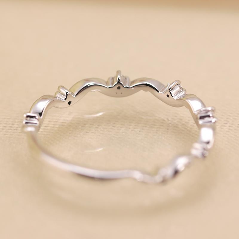 K18 ダイヤモンド 0.03ct ミルフィーユリングリング K18 WG/PG/YG ゴールド 指輪 レディース ギフト プレゼント 人気 重ね着け ダイヤの画像