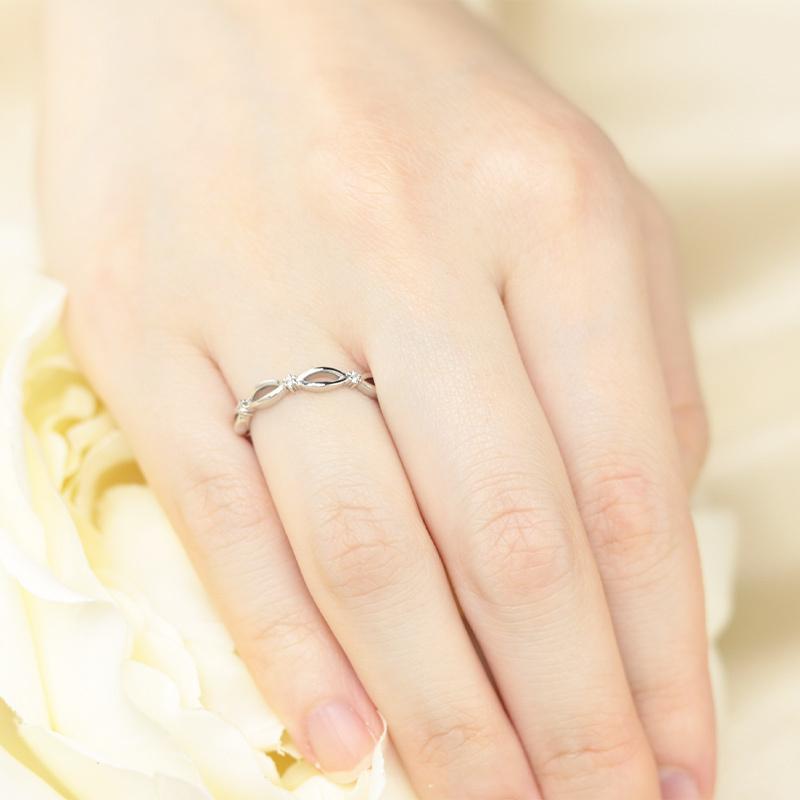 ダイヤモンド リング K18 YG PG WG イエロー ピンク ホワイト ゴールド 0.02ct  ダイヤ 指輪 18金 カラーは選べる3色の画像