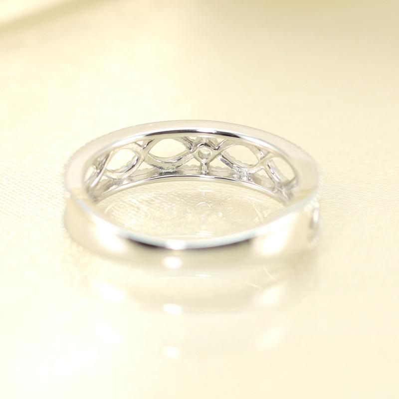 K18 WG/PG/YG ダイヤモンド レースリング メビウス  0.03ct ダイヤ 指輪 ゴールド 記念日 プレゼントの画像