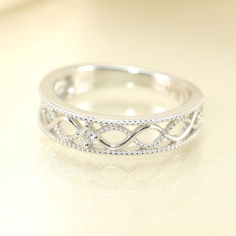Jeweluce K18 WG/PG/YG ダイヤモンド レースリング メビウス 0.03ct 