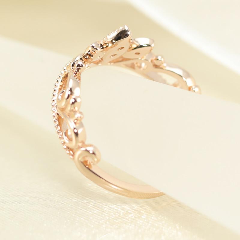 K18 WG/PG/YG ダイヤモンド ティアラ リング 王冠 クラウン 0.04ct ダイヤ 指輪 ゴールド 記念日 プレゼントの画像