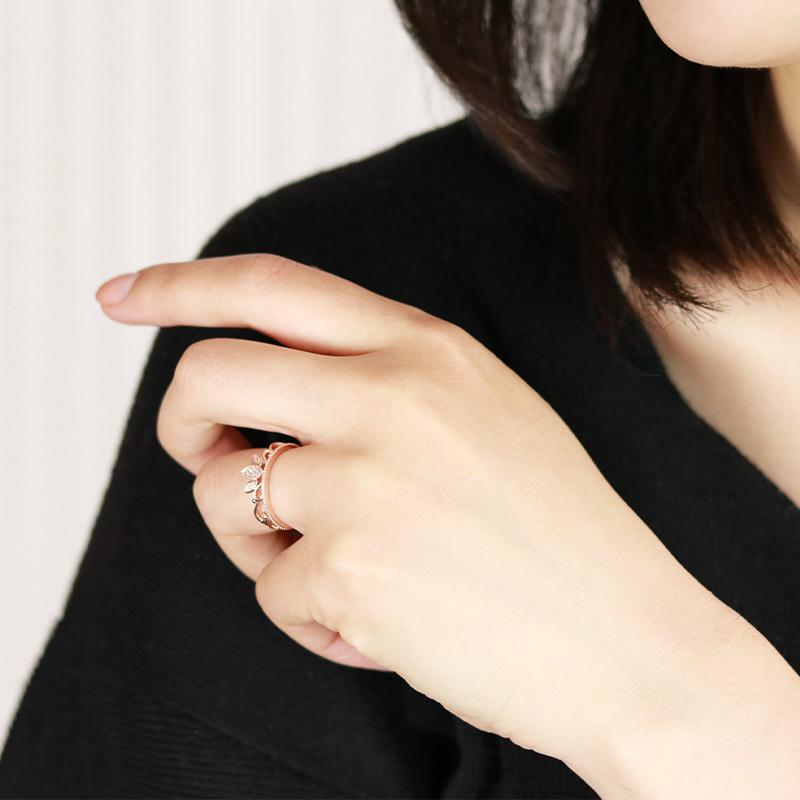 K18 WG/PG/YG ダイヤモンド ティアラ リング 王冠 クラウン 0.04ct ダイヤ 指輪 ゴールド 記念日 プレゼントの画像