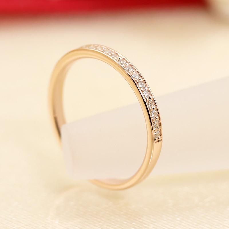 ダイヤモンド エタニティ ピンキー リング K10 YG PG WG ゴールド 0.13ct ダイヤ 指輪 Hカラー/SIクラス プレゼント ギフト 10金 選べる3カラー 小指の画像