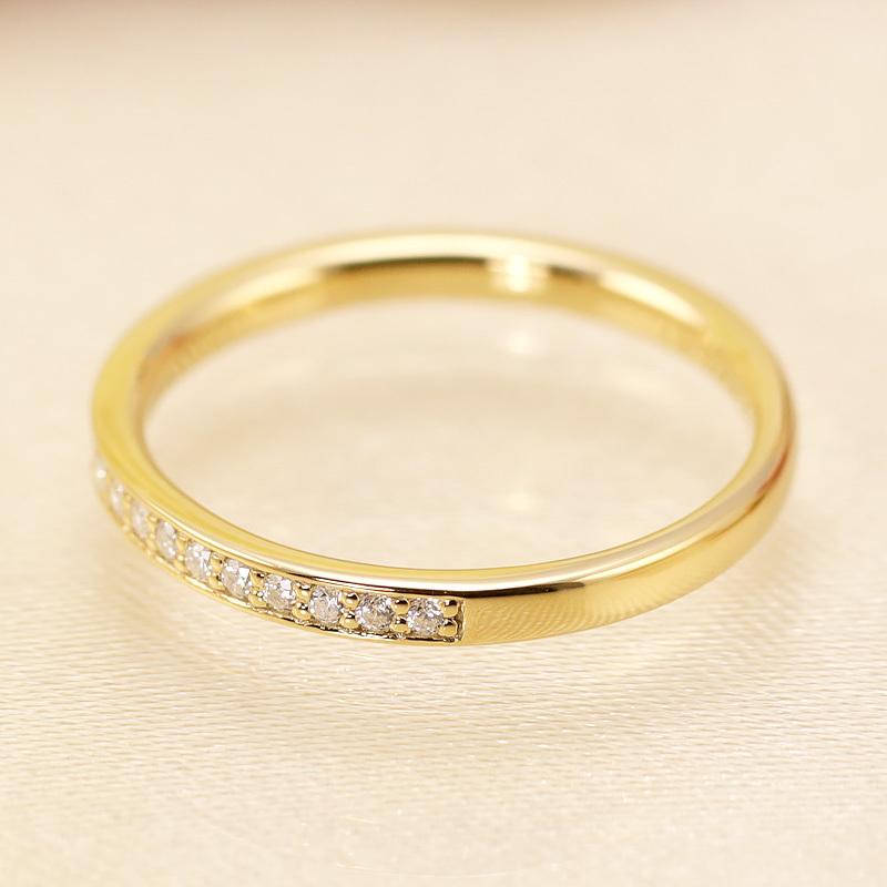 ダイヤモンド エタニティ ピンキー リング K10 YG PG WG ゴールド 0.13ct ダイヤ 指輪 Hカラー/SIクラス プレゼント ギフト 10金 選べる3カラー 小指の画像