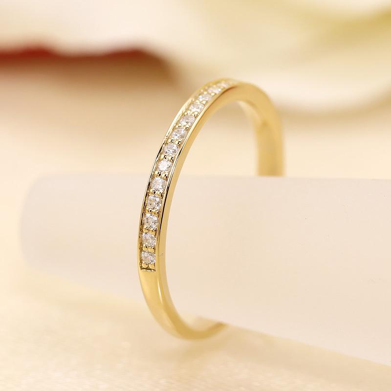 ダイヤモンド エタニティ ピンキー リング K10 YG PG WG ゴールド 0.13ct ダイヤ 指輪 Hカラー/SIクラス プレゼント ギフト 10金 選べる3カラー 小指の画像