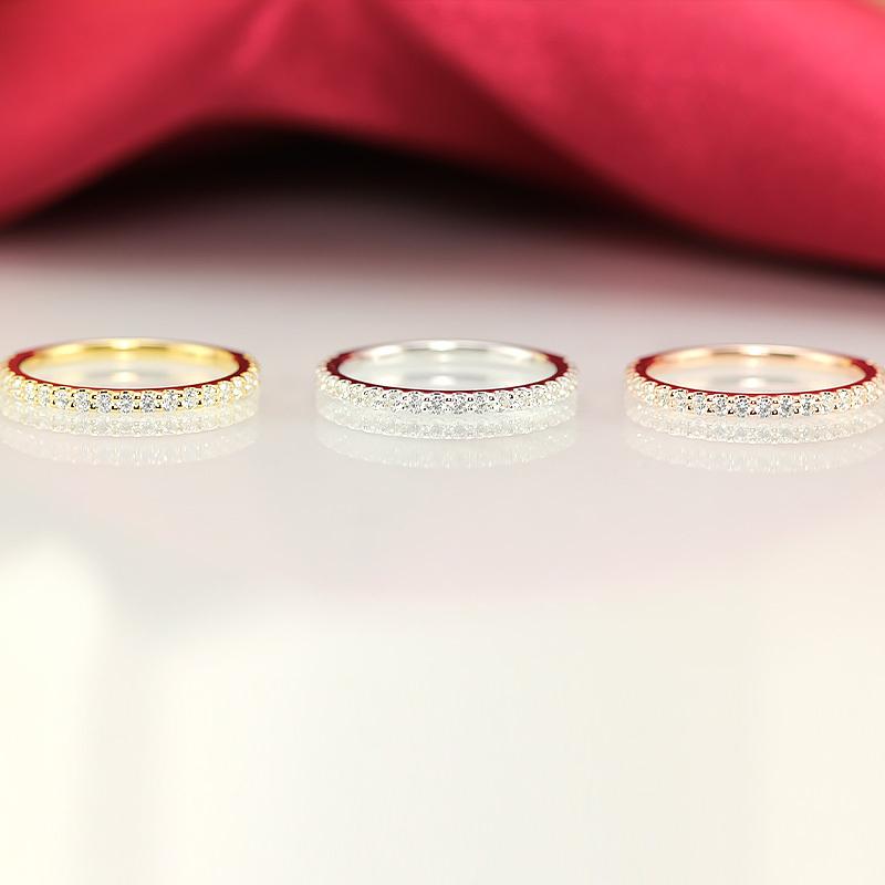 ダイヤモンド エタニティ ピンキー リング K18 YG PG WG ゴールド 0.2ct ダイヤ 指輪 Hカラー/SIクラス プレゼント ギフト 18金 選べる3カラー 小指の画像