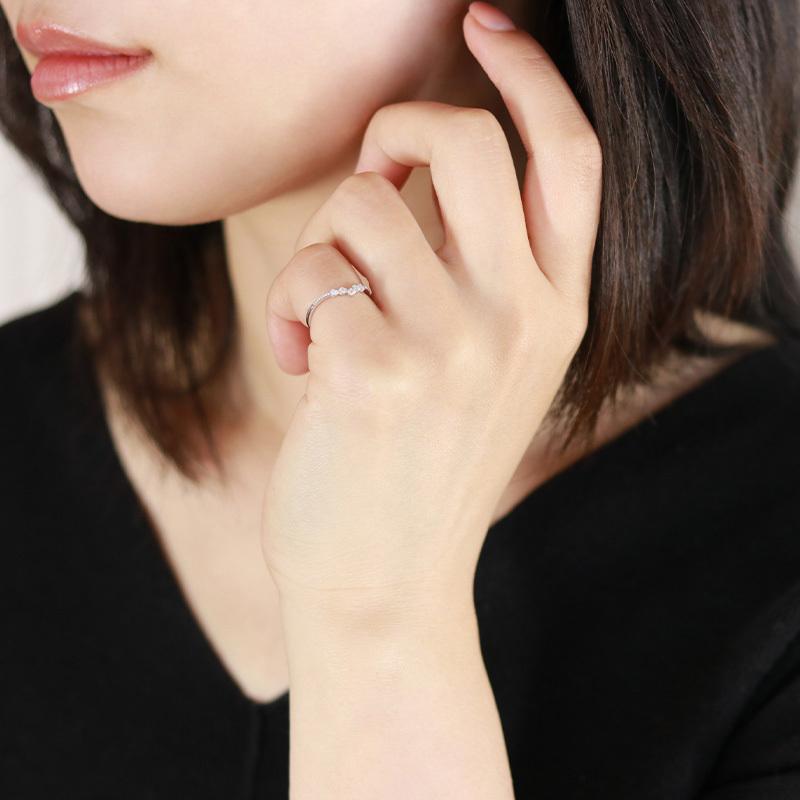 Jeweluce ダイヤモンド ピンキー リング クラシカル K10 YG PG