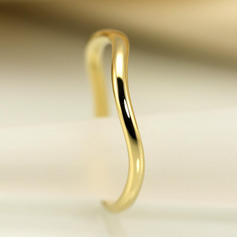 Jeweluce K10 地金 リング Wave ウェーブライン 指輪 ホワイト Jeweluce K10 地金 リング Wave ウェーブライン 指輪 ホワイト