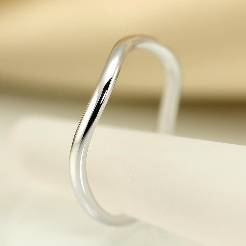 Jeweluce K10 地金 リング Wave ウェーブライン 指輪 ホワイト Jeweluce K10 地金 リング Wave ウェーブライン 指輪 ホワイト