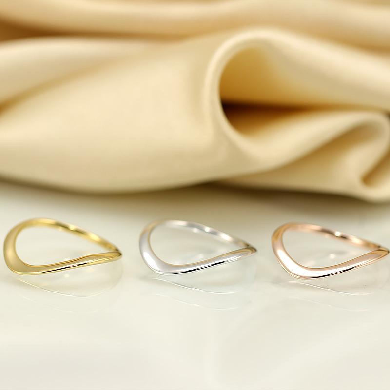 Jeweluce（ジュエルーチェ） K10 地金 リング N Wave ウェーブ 指輪