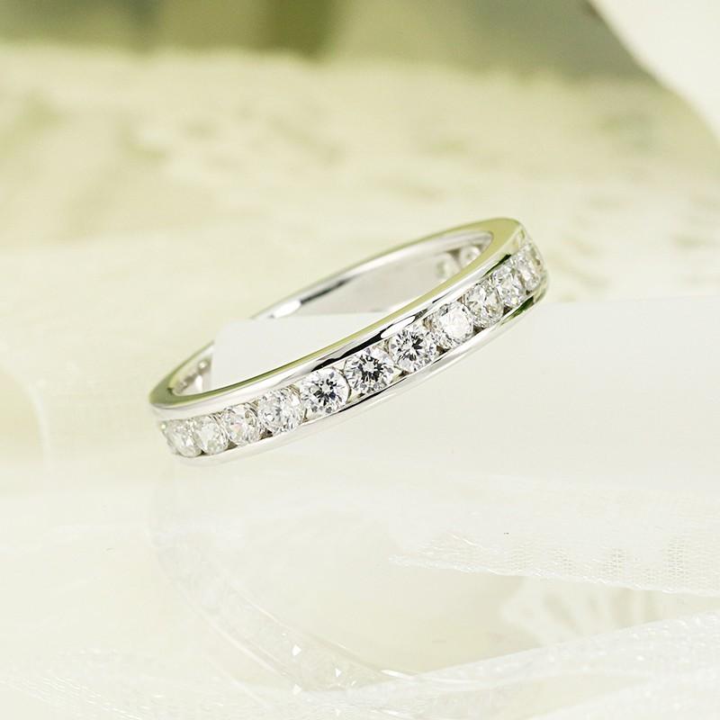 Jeweluce 【H＆C】ダイヤモンド レール エタニティ リング