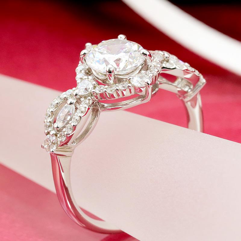 【中央宝石研究所 鑑定書付き】pt950【1.5ct 】センター石 1.0ct 大粒 ダイヤモンド エタニティリング【Hカラー/SI2/Goodカット】_2