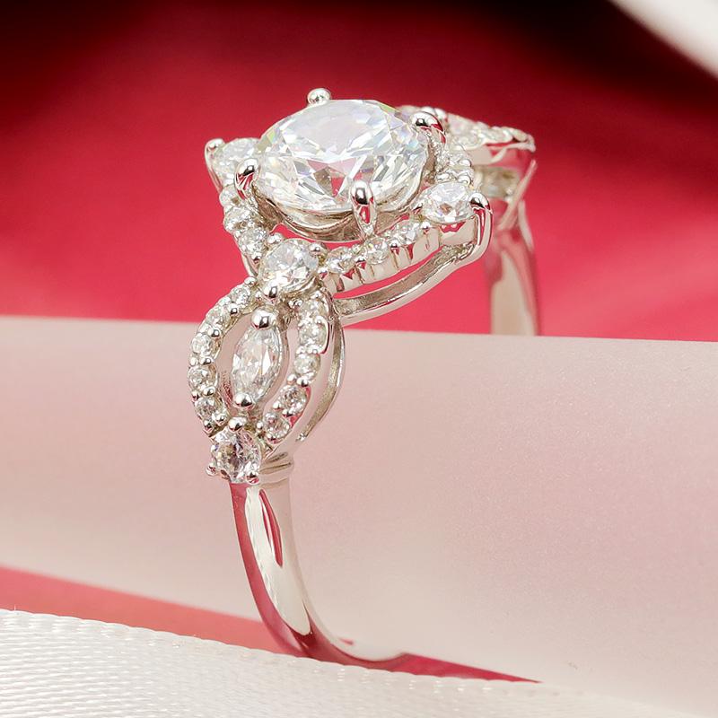Jeweluce 【中央宝石研究所 鑑定書付き】pt950【1.5ct 】センター石 