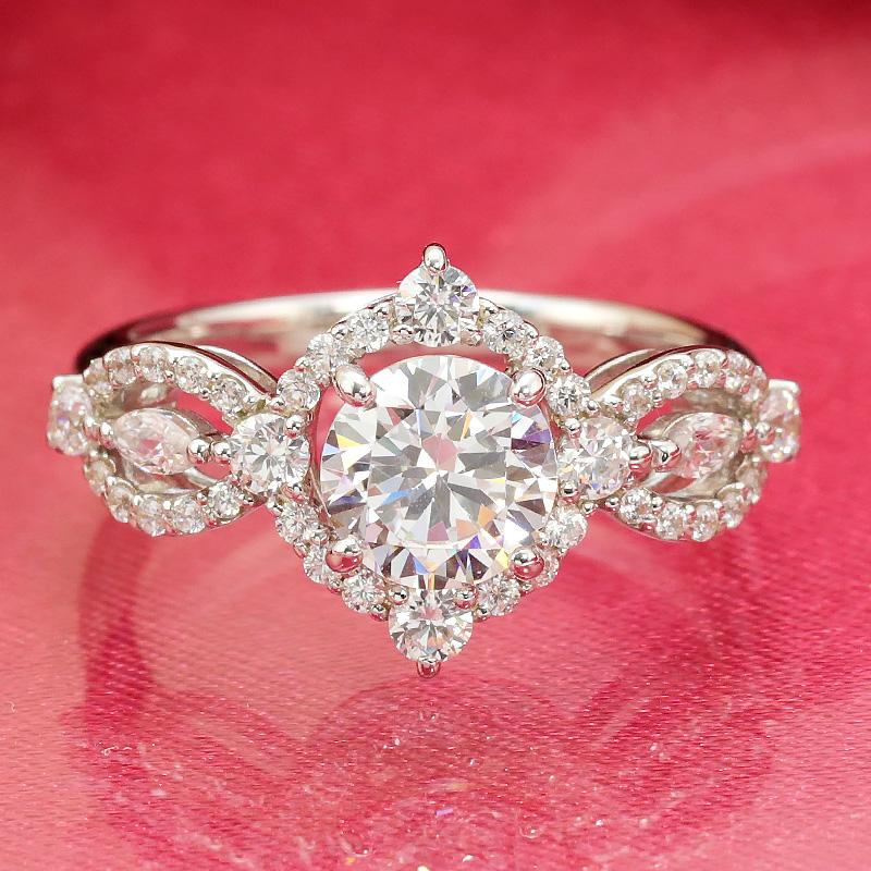 【中央宝石研究所 鑑定書付き】pt950【1.5ct 】センター石 1.0ct 大粒 ダイヤモンド エタニティリング【Hカラー/SI2/Goodカット】_4