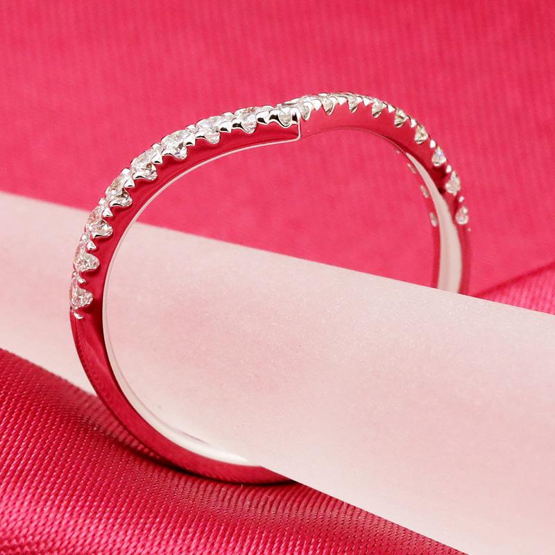 ダイヤモンド エタニティ Vライン リング プラチナ pt950 0.3ct ダイヤ 指輪 Hカラー SIクラス プレゼント 婚約 品質保証書 刻印無料 誕生日の画像