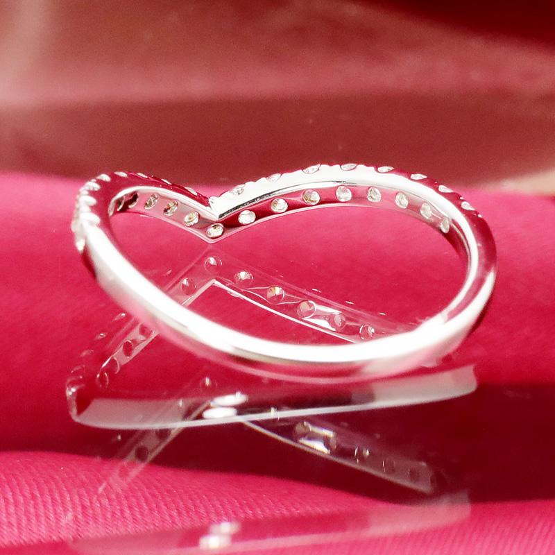 ダイヤモンド エタニティ Vライン リング プラチナ pt950 0.3ct ダイヤ 指輪 Hカラー SIクラス プレゼント 婚約 品質保証書 刻印無料 誕生日の画像