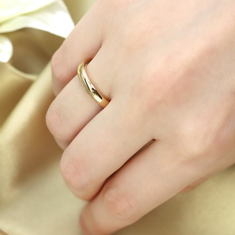 K18 ゴールド リング 3mm 甲丸【6〜13号】指輪 リング 18K 18金 内甲丸 ギフト プレゼント 結婚指輪 資産 レディース メンズ ユニセックスの画像