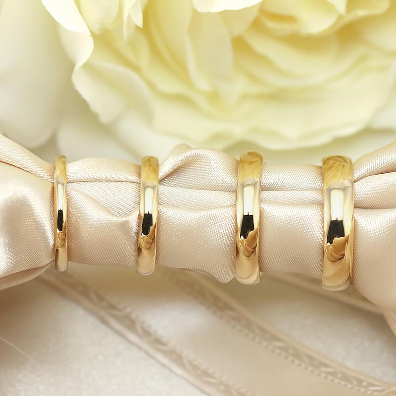 Jeweluce K18 ゴールド リング 3mm 甲丸【14〜21号】指輪 18k 18金 内