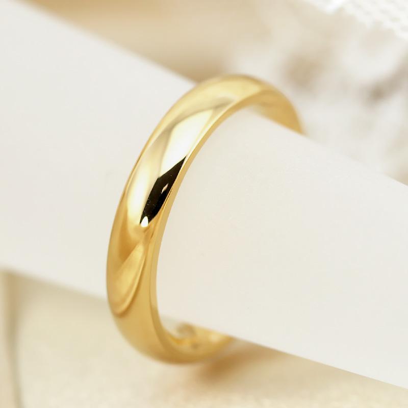 Jeweluce（ジュエルーチェ） K18 ゴールド リング 4mm 甲丸【6〜13号 