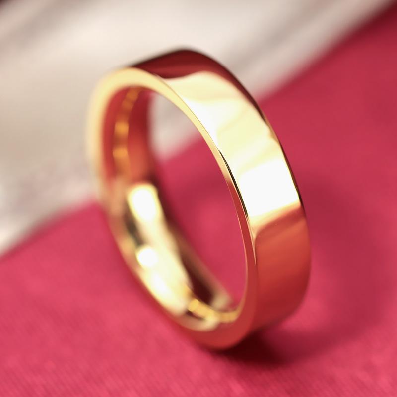 Jeweluce K18 ゴールド リング 5mm 平打ち【6〜13号】指輪 18k Jeweluce K18 ゴールド リング 5mm 平打ち【6〜13号】指輪 18k
