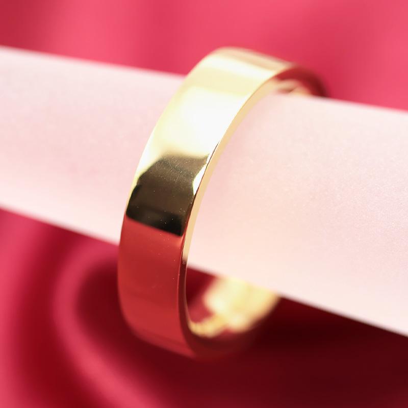 Jeweluce K18 ゴールド リング 5mm 平打ち【14〜21号】指輪 18k Jeweluce K18 ゴールド リング 5mm 平打ち【14〜21号】指輪 18k