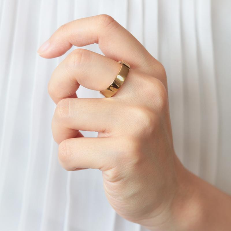 Jeweluce K18 ゴールド リング 5mm 平打ち【14〜21号】指輪 18k Jeweluce K18 ゴールド リング 5mm 平打ち【14〜21号】指輪 18k