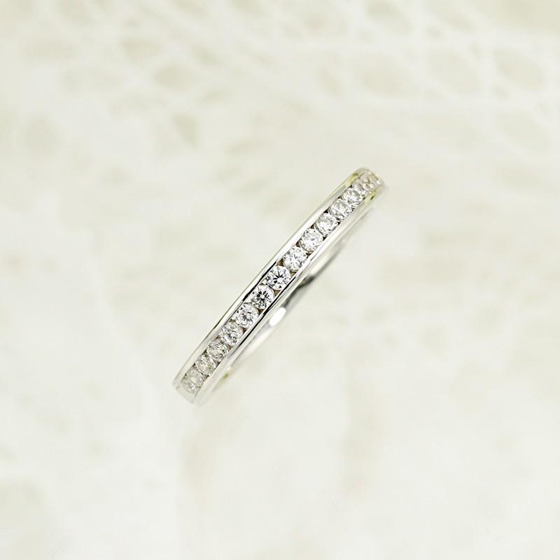pt950 0.3ct ダイヤモンド レール エタニティリング【Fカラー VS VGクラス】プラチナ ハーフエタニティの画像
