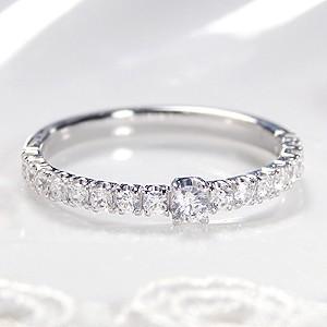 pt950 0.35ct ダイヤモンド ハーフエタニティ リング【Fカラー VS VG クラス】プラチナ ダイヤ 0.3ct エタニティの画像