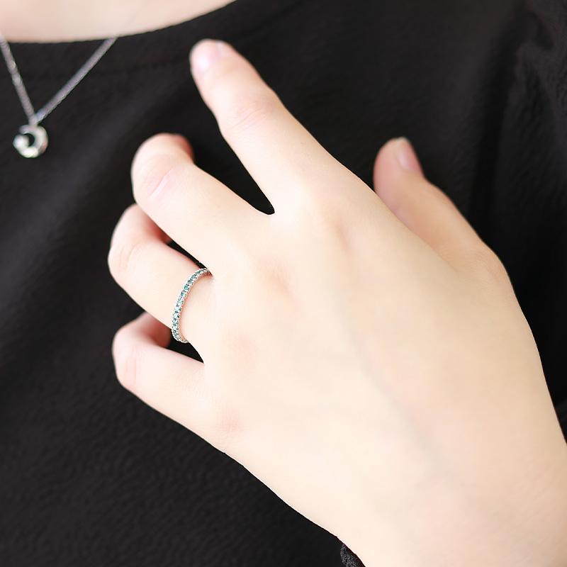 K18 YG/PG/WG 選べる カラーダイヤモンド トリートメント Dia リング ダイヤモンド【0.30ct】ゴールド ハーフエタニティ プレゼントの画像