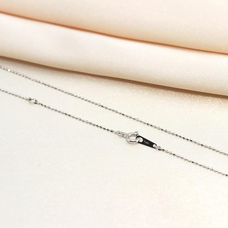 pt850 0.8ｍｍ カットボール チェーン 幅0.8mm 40cm/45cm 長さ調節 ネックレス ペンダント プラチナ プレゼント 資産 誕生日 ギフト 記念日の画像