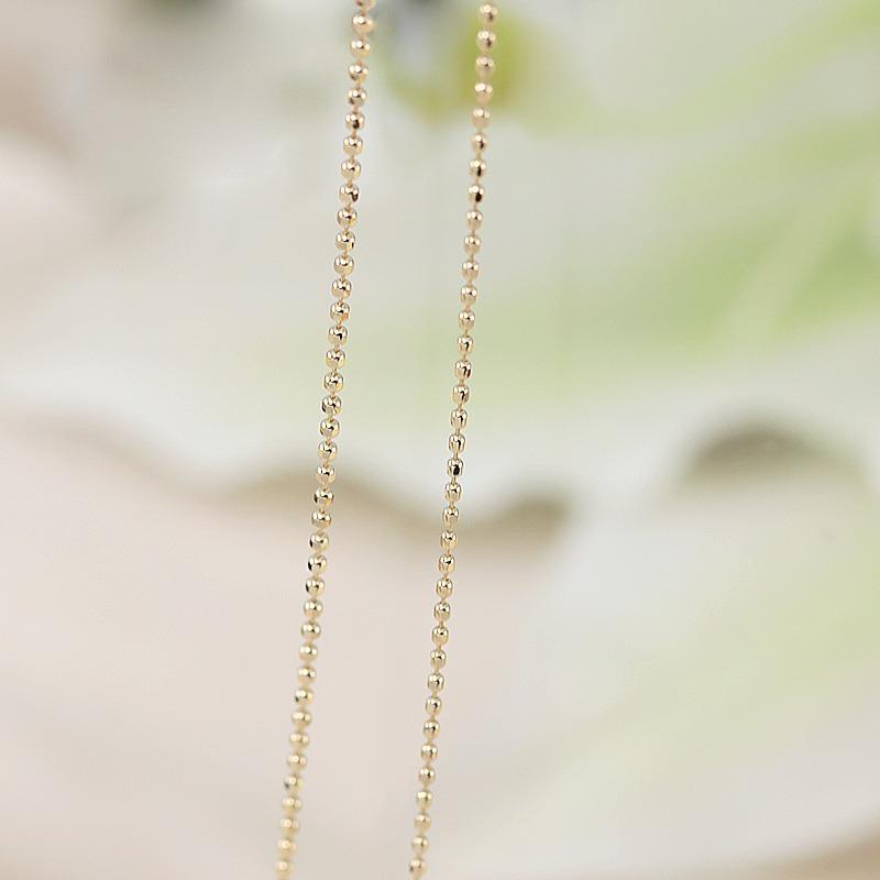 K18 YG/PG/WG 1.0ｍｍ カットボール チェーン 幅1.0mm 40cm/45cm 長さ調節 ネックレス ペンダント ゴールド プレゼント 資産 誕生日 ギフト 記念日の画像