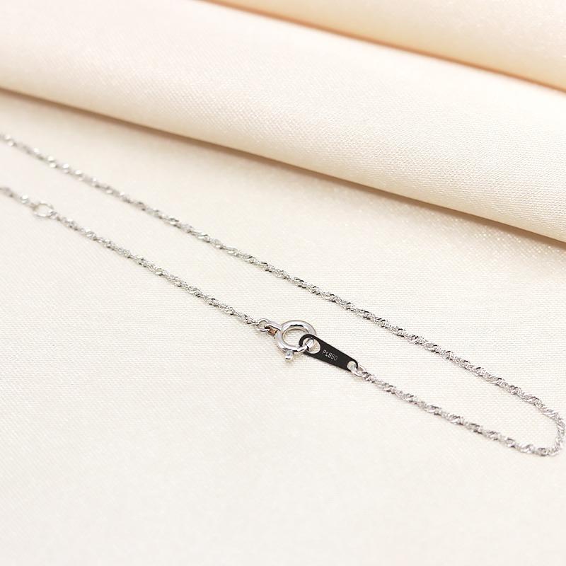 pt850 ダブルスクリュー チェーン 幅1.0mm 40cm 長さ調節 ネックレス ペンダント おしゃれ プレゼントの画像