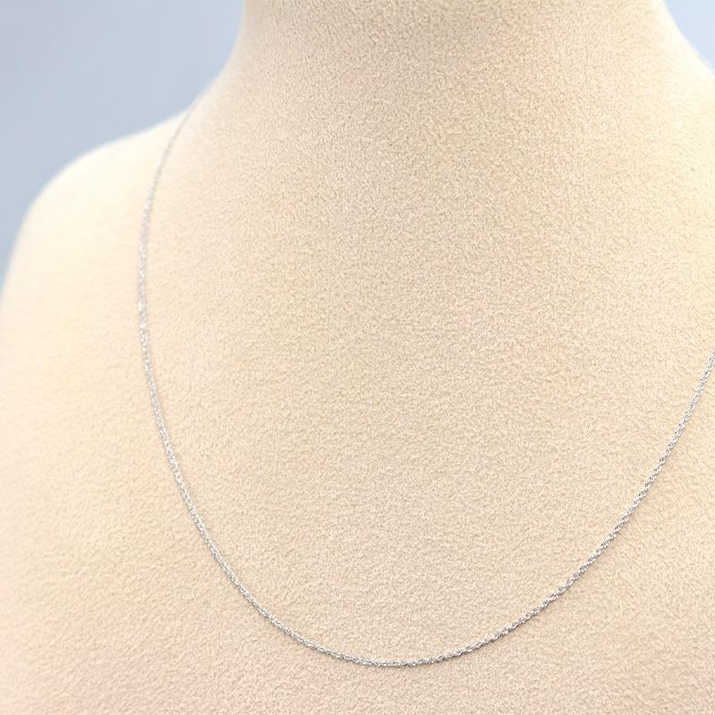 pt850 ダブルスクリュー チェーン 幅1.0mm 40cm 長さ調節 ネックレス ペンダント おしゃれ プレゼントの画像