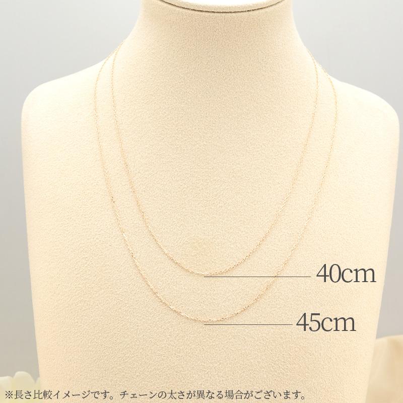 Jeweluce K18 YG/WG/PG アズキチェーン 【線径0.2mm 太さ0.8mm Jeweluce K18 YG/WG/PG アズキチェーン 【線径0.2mm 太さ0.8mm