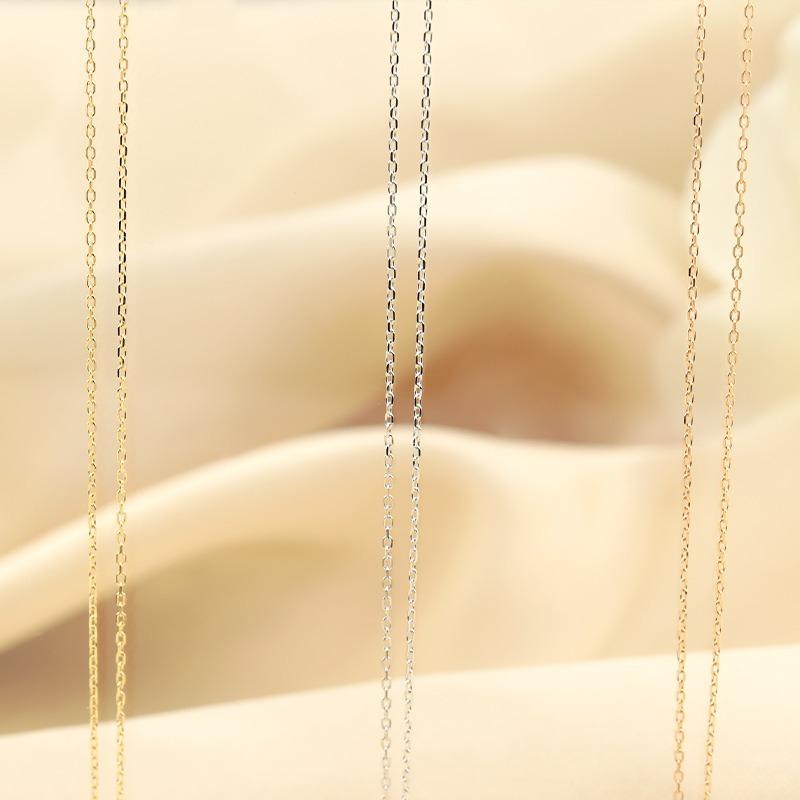 Jeweluce（ジュエルーチェ） K18 YG/WG/PG アズキチェーン 【線径0.25