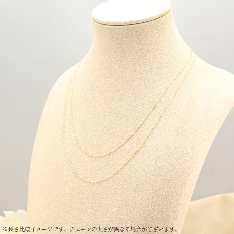 K18 YG/WG/PG　アズキチェーン 【線径0.28mm　太さ1.0mm】 40cm 45cm 長さ調節 ネックレス ペンダント 18金 18K 　ギフト 記念日 ゴールド 小豆 あずきの画像
