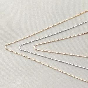 Jeweluce K18 YG/WG/PG ベネチアンチェーン 幅0.8mm 40cm 45cm Jeweluce K18 YG/WG/PG ベネチアンチェーン 幅0.8mm 40cm 45cm
